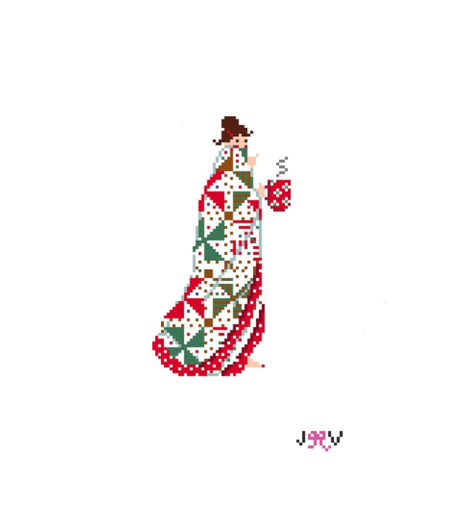 JV213 - Quilt XMas Bru Needlepoint Canvas