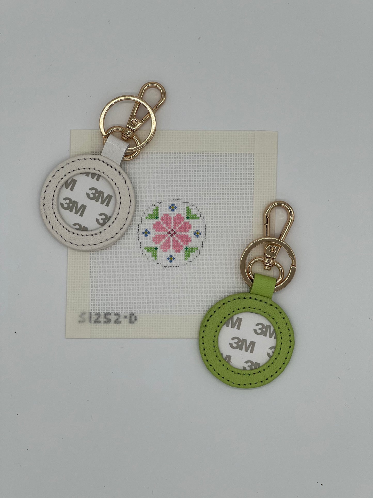 Pink Flower Fob Insert Canvas