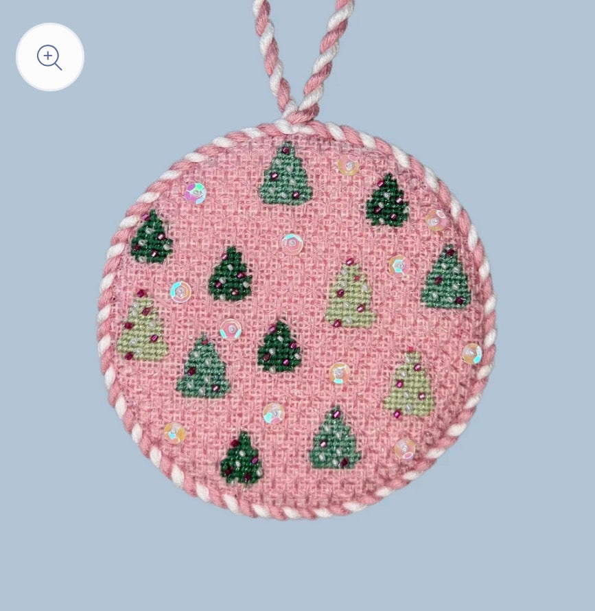 Pink Trees Round
