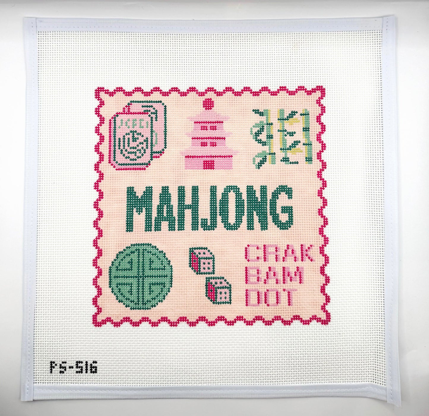 Mahjong 8x8 Tray Canvas
