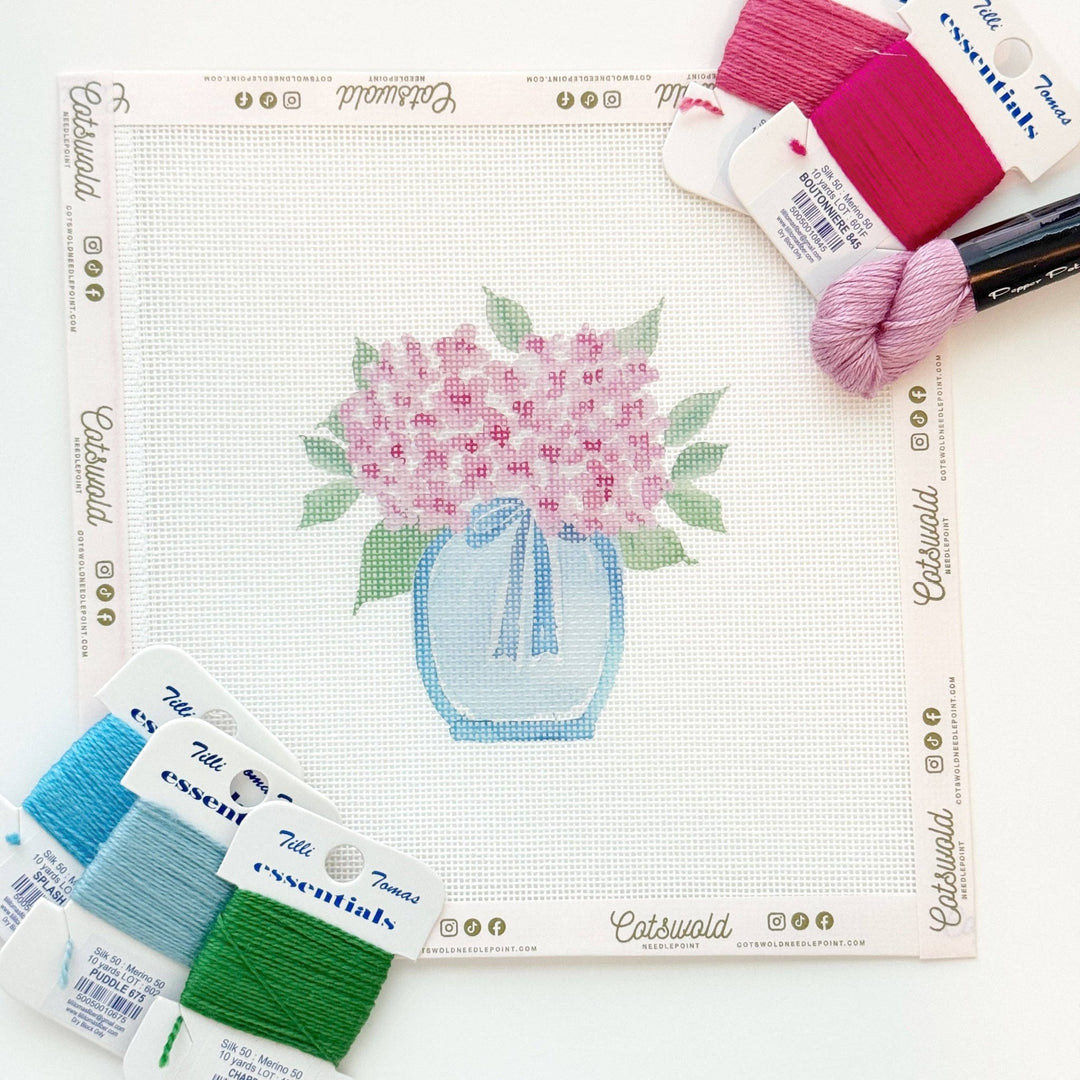 Vase of Hydrangeas