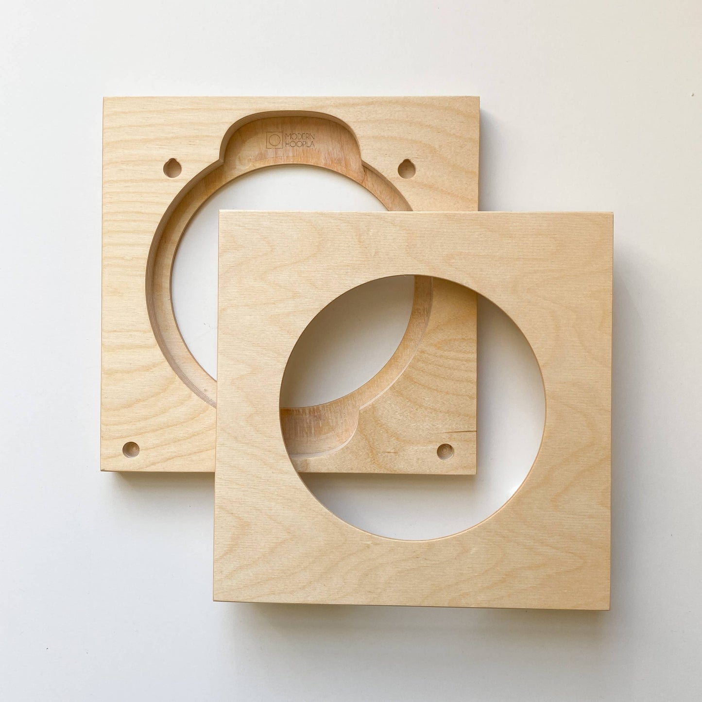 Modern Embroidery Hoop Frame for 6" Hoops: Caramel / Square