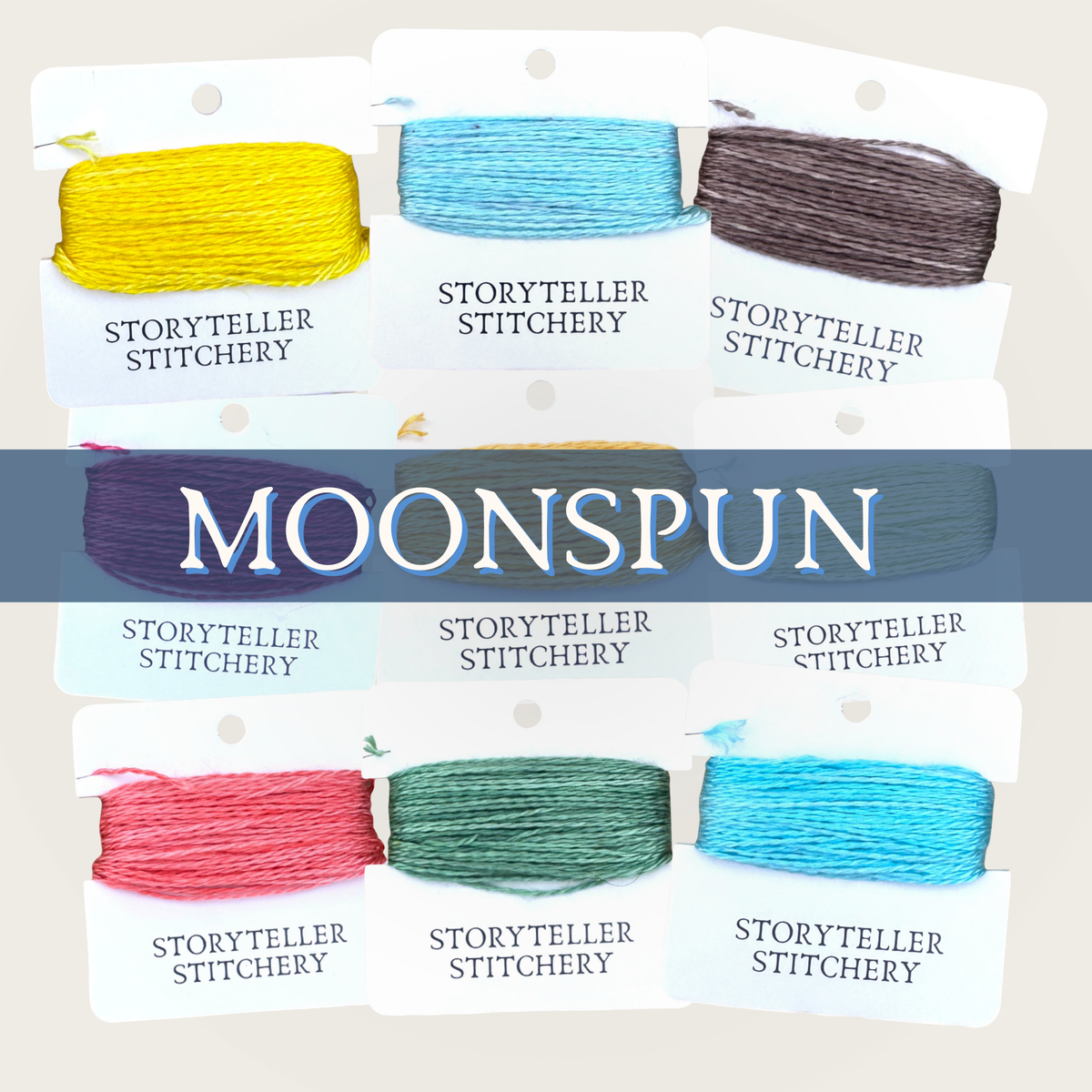Moonspun Hand-Dyed Threads. 100% Silk. Embroidery & Needlepoint: Woad