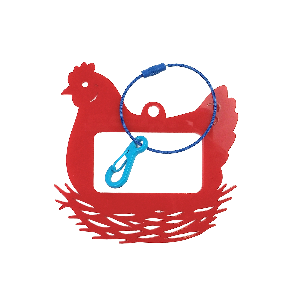 Bag Tag: Chicken: Red