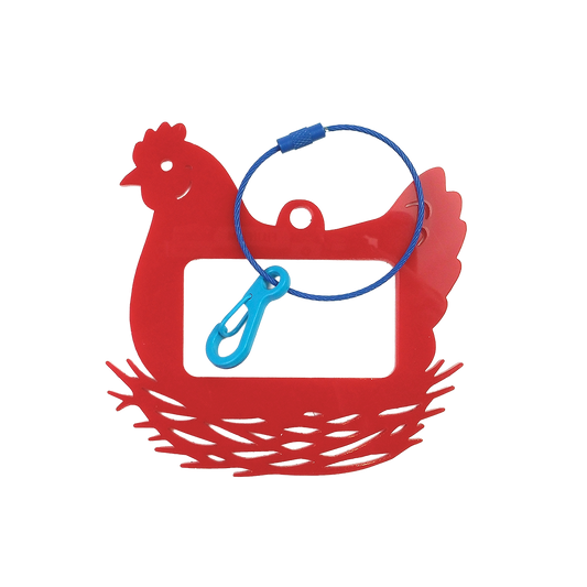 Bag Tag: Chicken: Red
