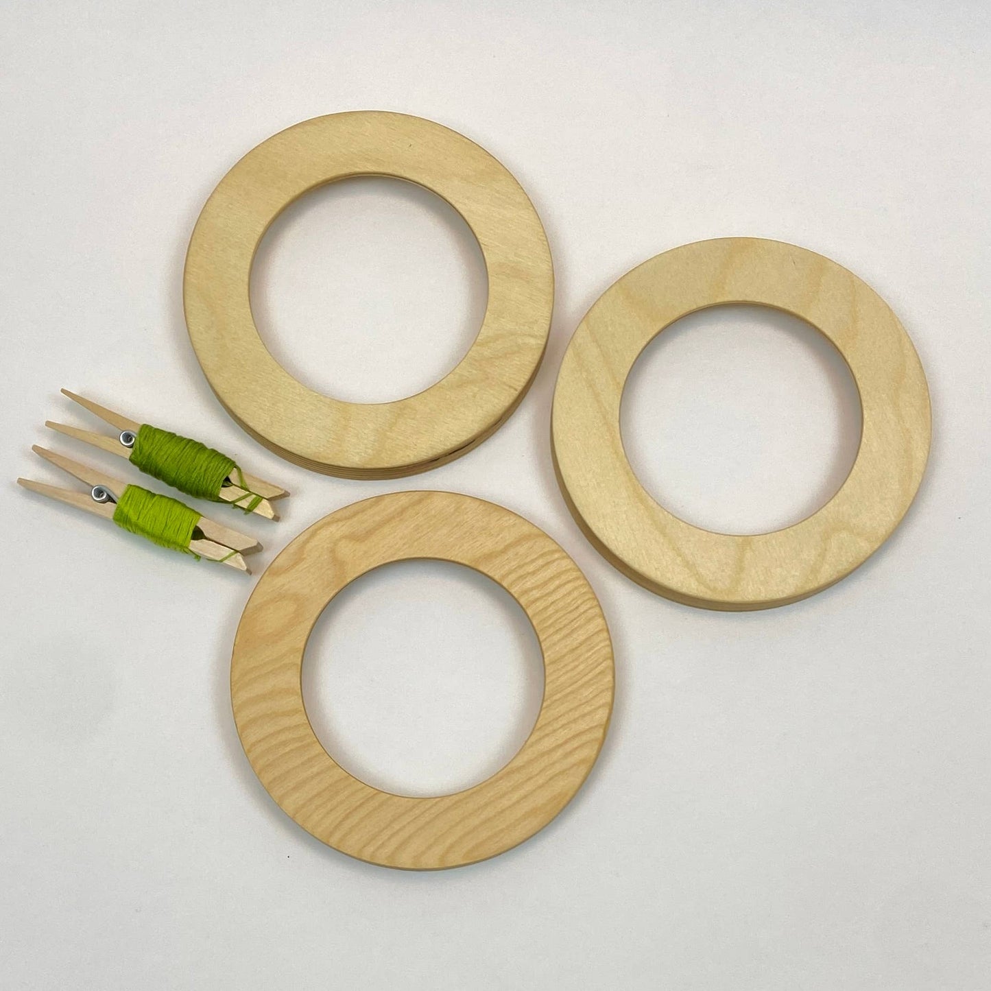 Modern Embroidery Hoop Frame for 4" Hoops: Natural / Square