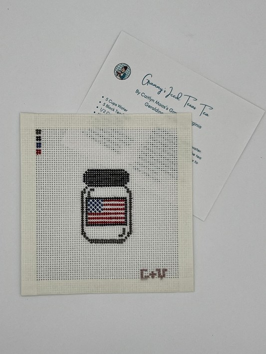Flag Mason Jar