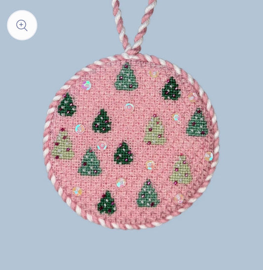 Pink Trees Round