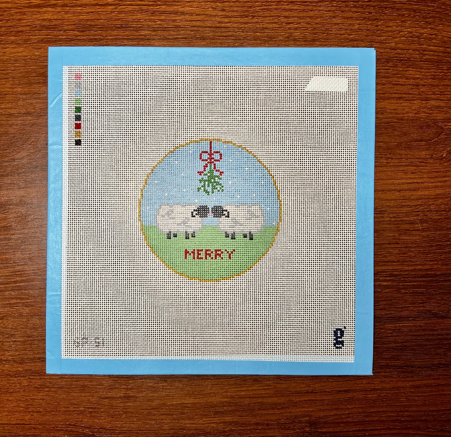 Mistletoe Sheep Canvas