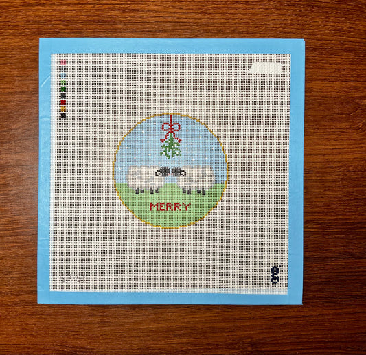 Mistletoe Sheep Canvas