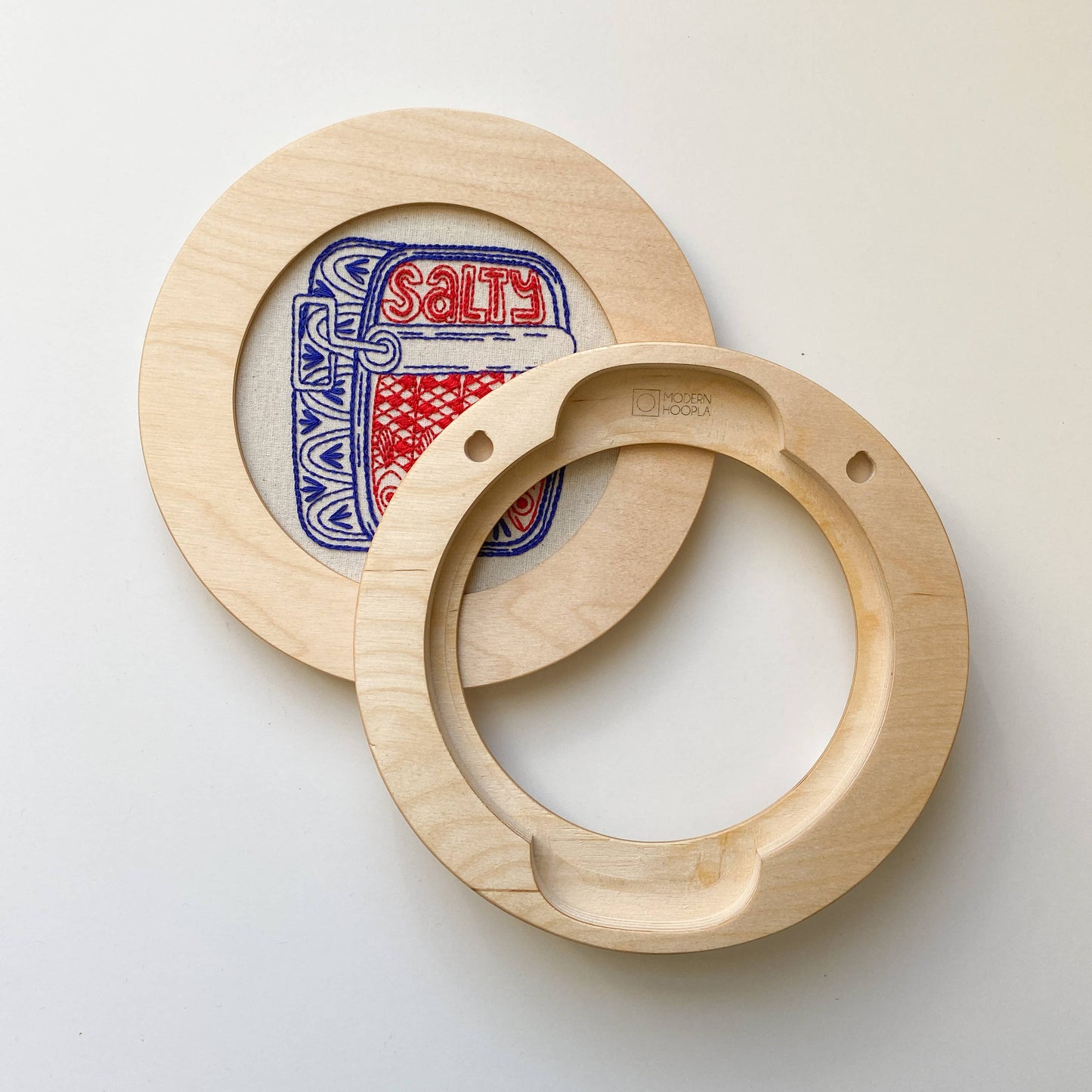 Modern Embroidery Hoop Frame for 6" Hoops: Caramel / Square