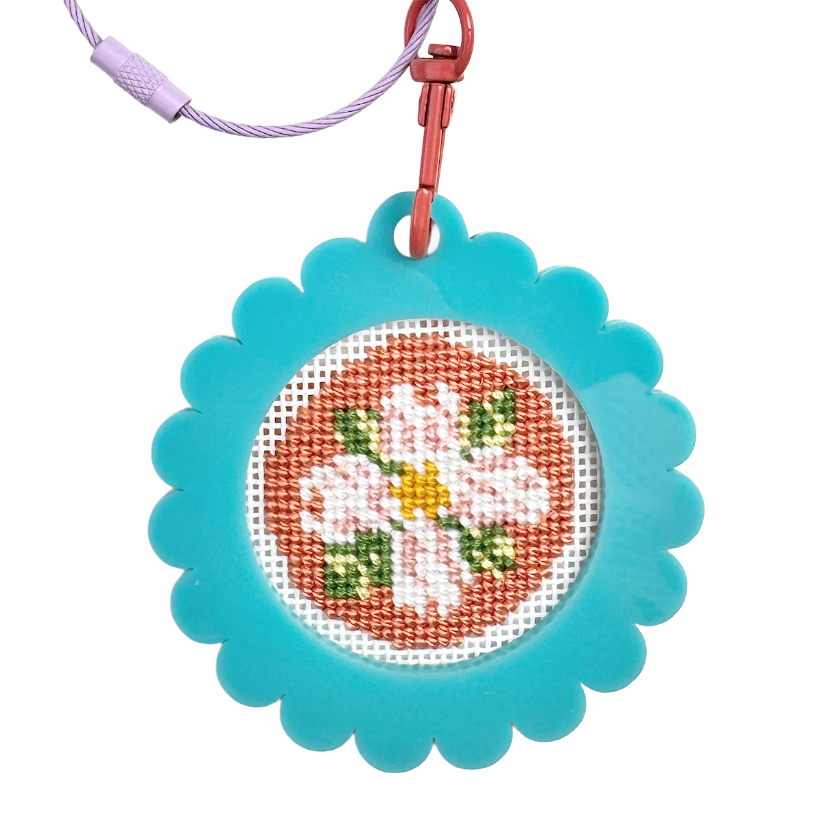 Bag Tag: Small Scallop Round: Navy
