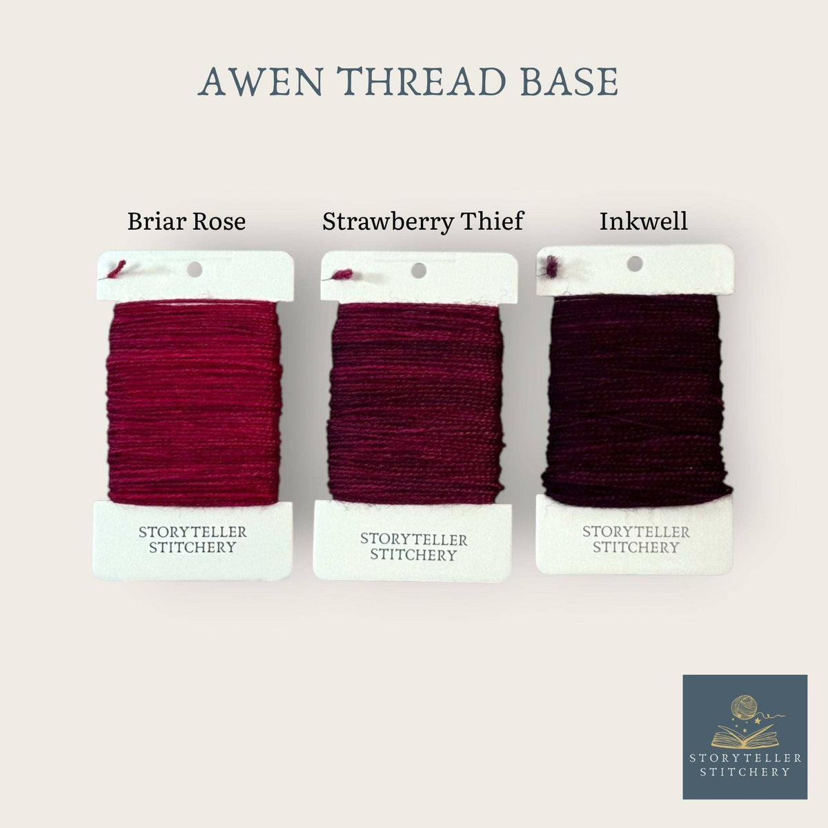 Awen Hand-Dyed Merino Silk Needlepoint Thread, 13ct, 25 Yd: Inkwell