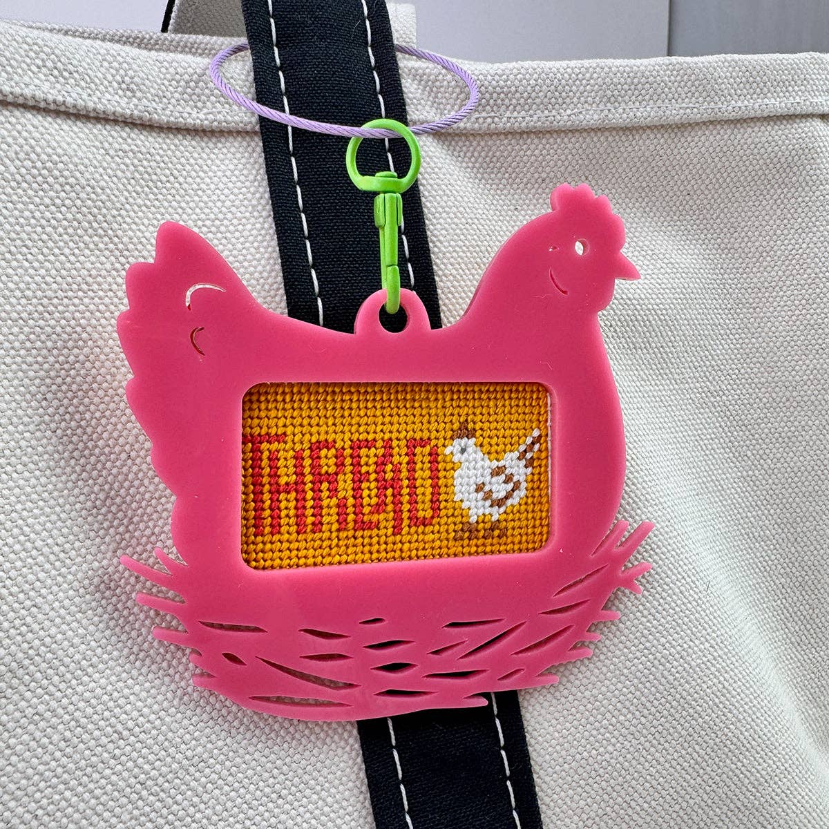 Bag Tag: Chicken: Red