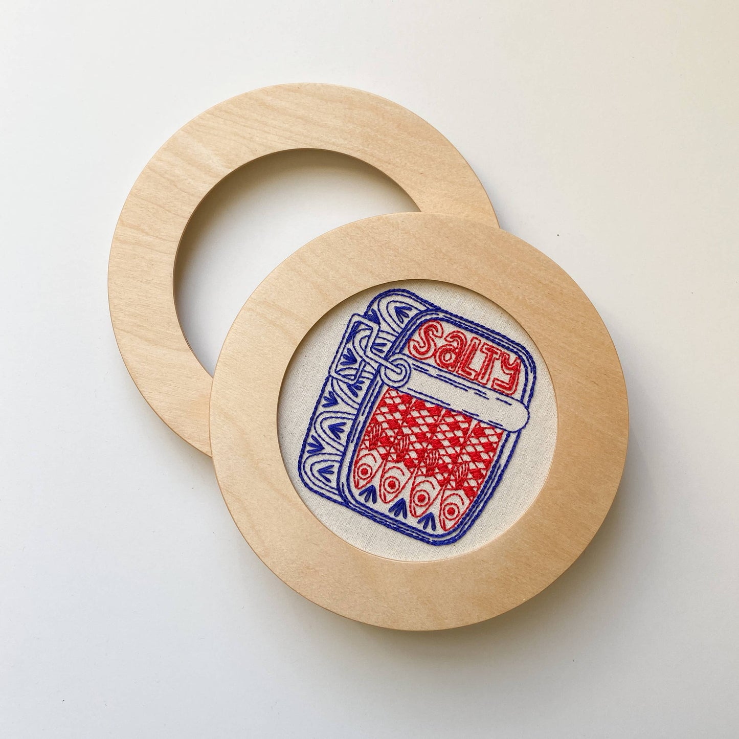 Modern Embroidery Hoop Frame for 6" Hoops: Caramel / Square